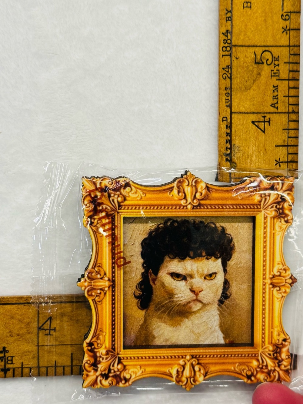 Funny Cat Magnet “The Cattamaro Special” Retro Mullet Fridge Magnet - Picture 6 of 6
